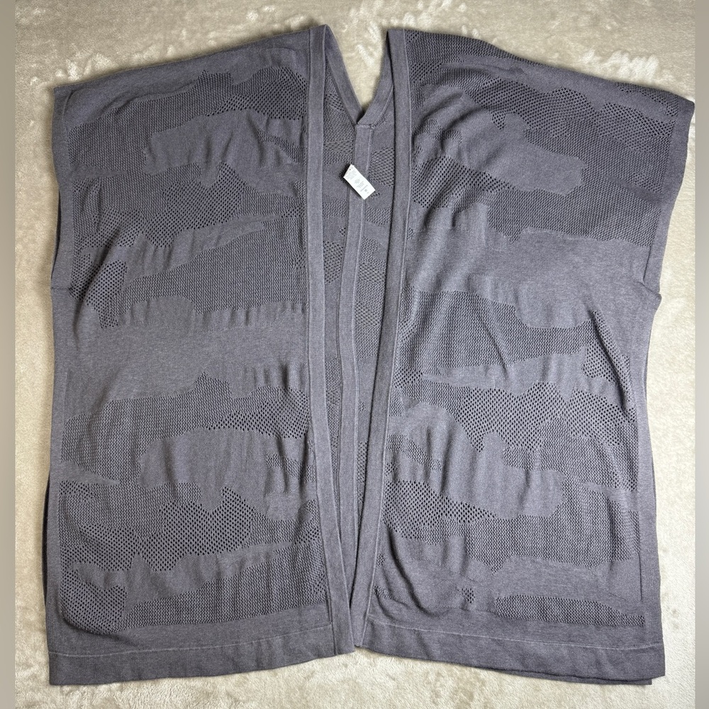 Lululemon Womens Wrap Duster Find Your Light Gray Moonwalk Cotton Silk OSFA Yoga - Picture 6 of 14